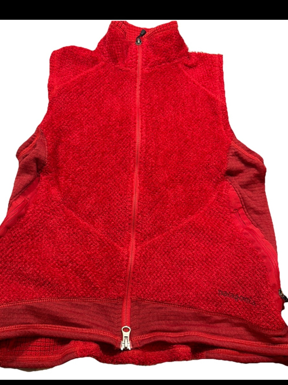 Patagonia RED Polartec Fleece ZIP VEST NMU northern Michigan University Womens S
